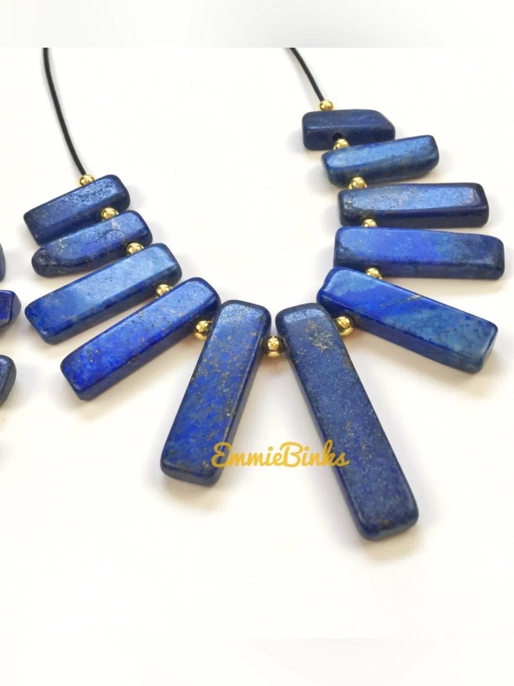 New Genuine Lapis Lazuli & Sodalite Gemstone Statement Collar Choker Necklace